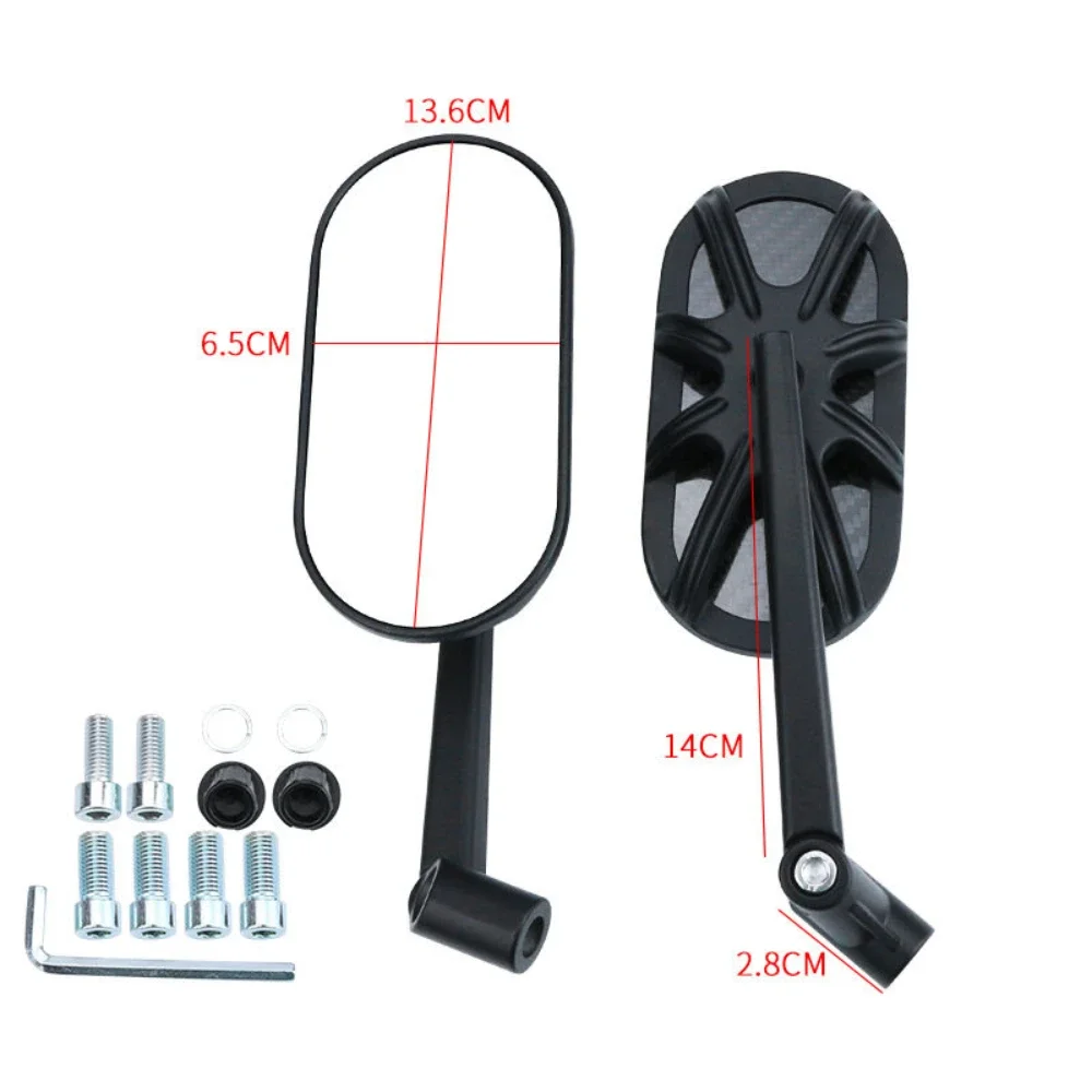 WB2 Motorcycles Rearview Mirrors Full Range Rotatable No Blind Spots Handlebar Side Flexible Scooter Reversing Auxiliary