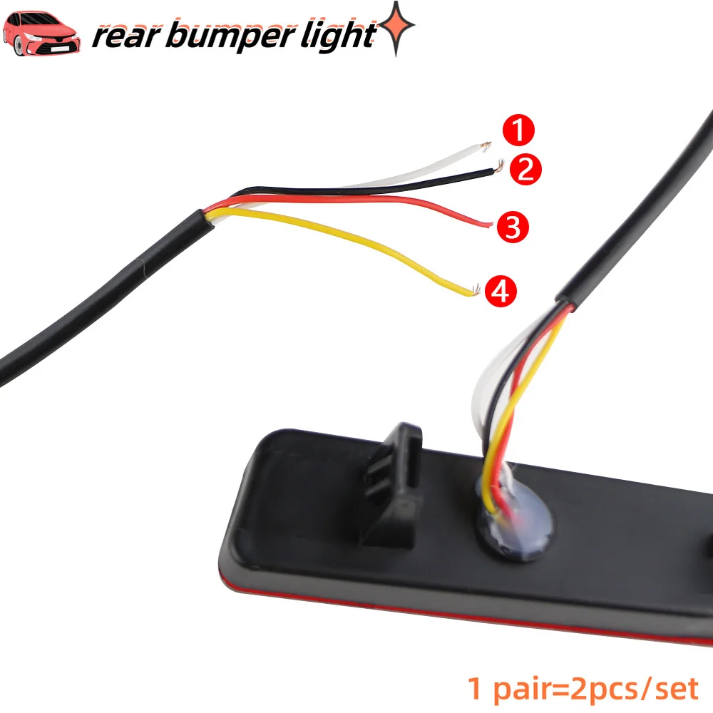 Car LED Rear Reflector Fog Lamp for Toyota Raize 2019 2020 2021 2022 Brake Light Rear Bumper Turn Signal Lamp