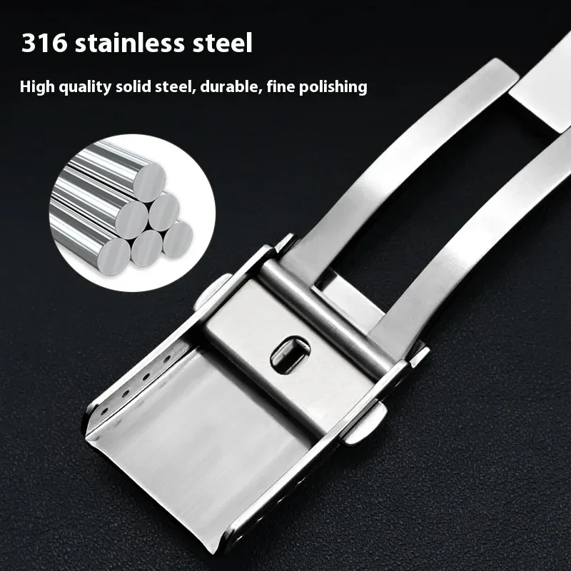 16mm 18mm 20mm 22mm Watch Clasp Folding Buckle 316L Solid Stainless Steel Men Women Watch Buckle Watch Strap Accessories