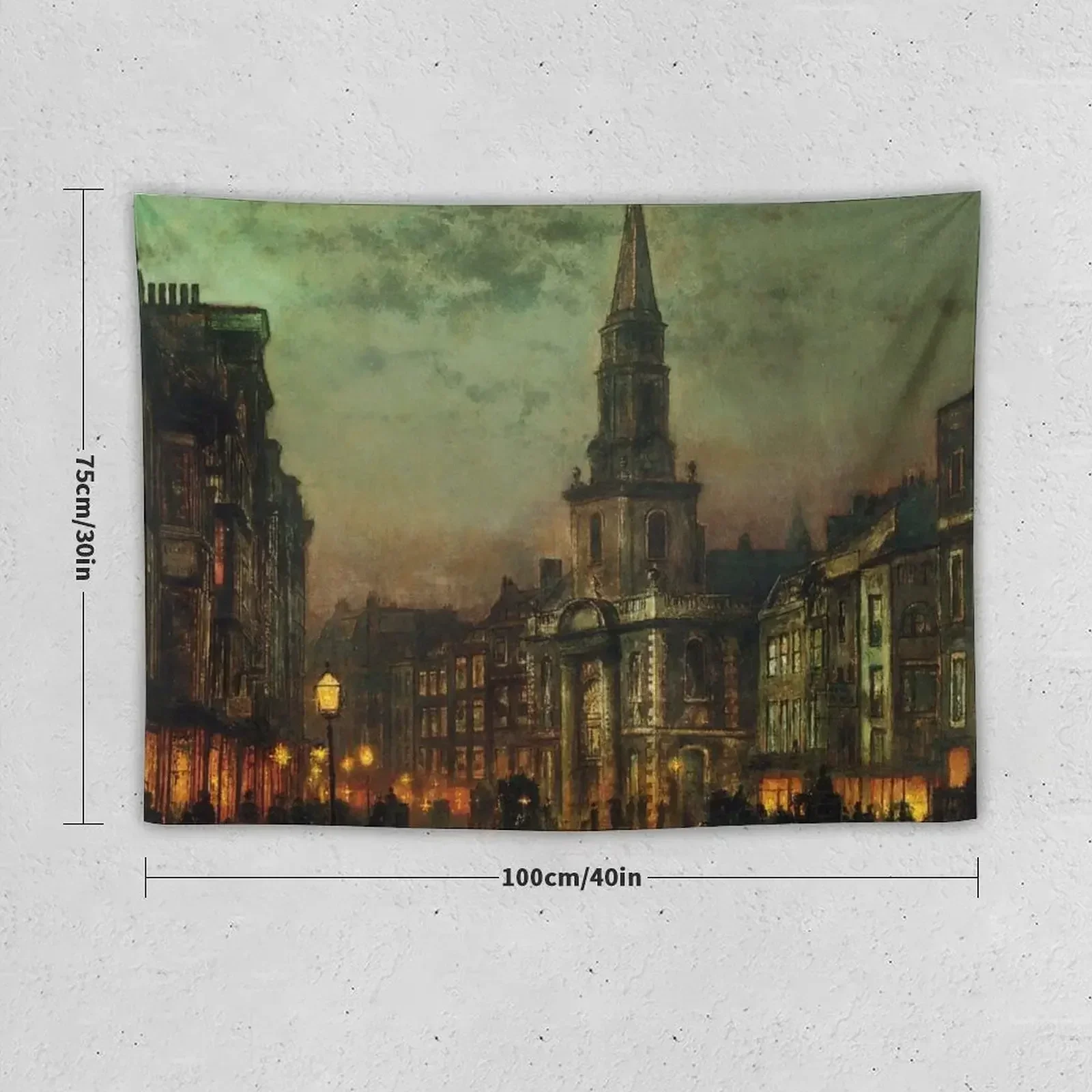 Blackman Street, London - John Atkinson Grimshaw Tapestry Wall Deco Decoration Home Cute Room Things Tapestry