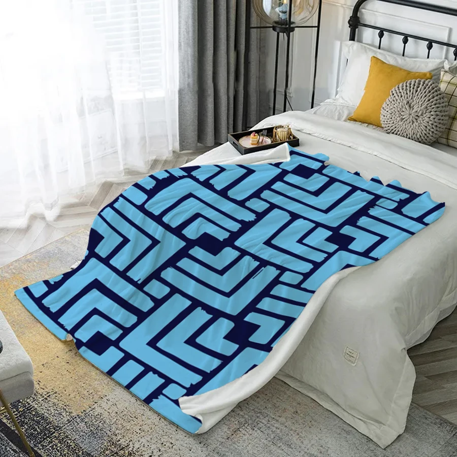 

Одеяло с геометрическим узором, фланелевое одеяло из микрофибры, одеяло для спальни, гостиной, дивана, мягкое и удобное украшение для дома