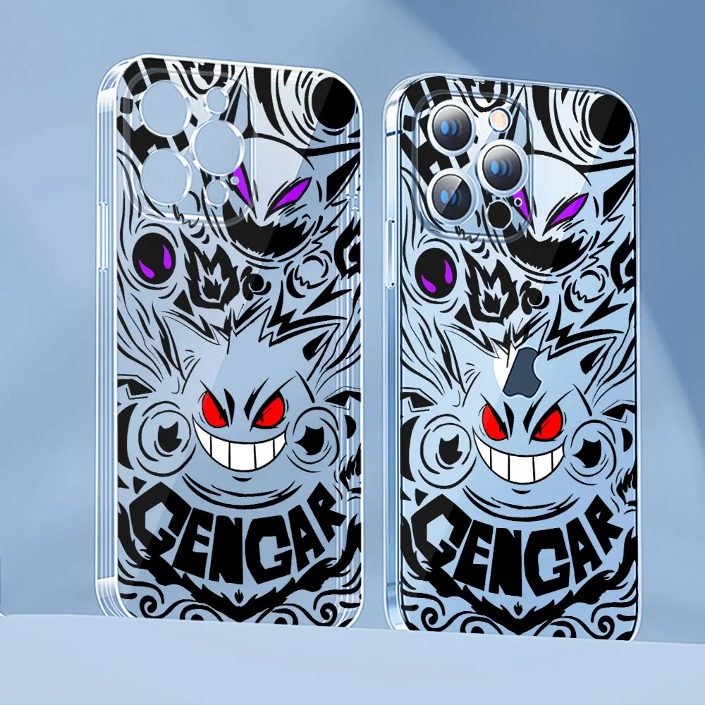 Gengar Pokemon GhostสําหรับSamsung Galaxy S25Ultra S24 S23 S22 S21 S25 Ultra S20 S10 Plus Fe 5G Coqueฝาครอบโทรศัพท์โปร่งใส