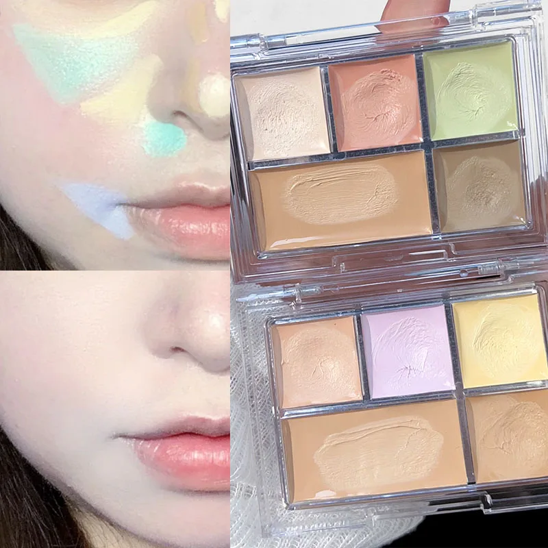 Five-color Concealer Palette Lasting Moisturizing Natural Full Coverage Dark Circles Acne Makeup Even Skin Tone Foundation Cream