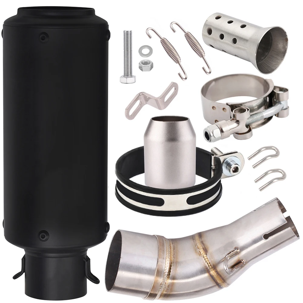 

Slip-On Exhaust Mid Pipe for YZF R3 R25 MT-03 2015-2023 Motorcycle 51mm Black Muffler System