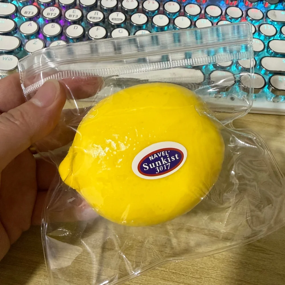 Brinquedo Antiestresse Bola de Limão Squishy de Recuperação Lenta, Brinquedo Fidget de Descompressão para Alívio da Ansiedade, Brinquedo de Mesa, Presente