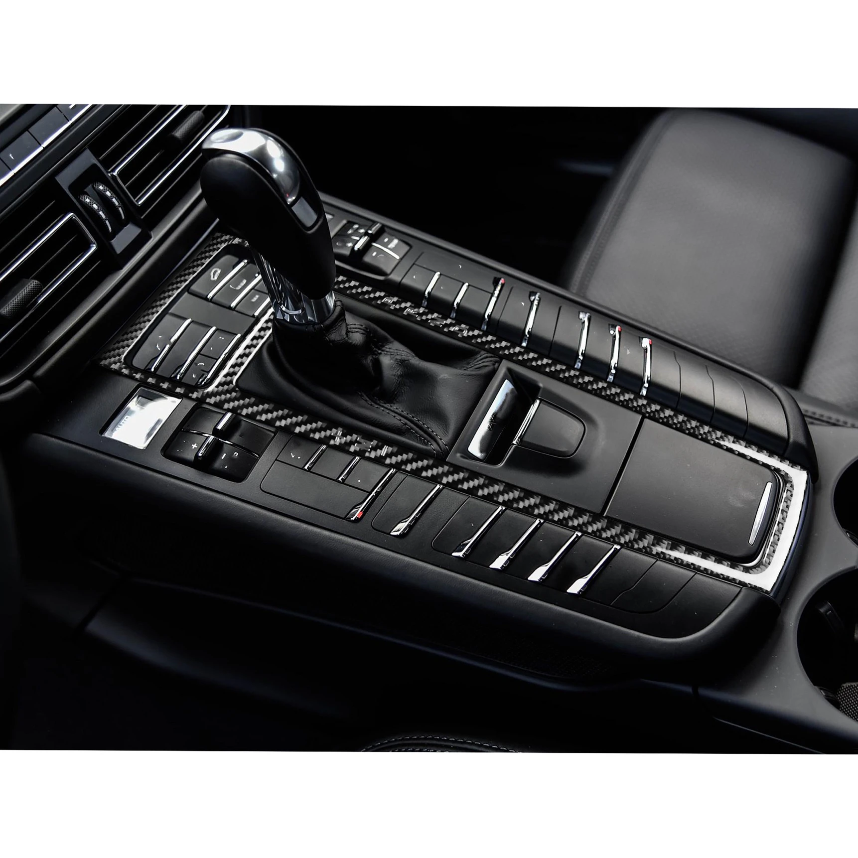 

Gear Panel Decoration Cover Trim Sticker Decal for Porsche 2014 2015 2016 2017 2018 2019 2020 2021