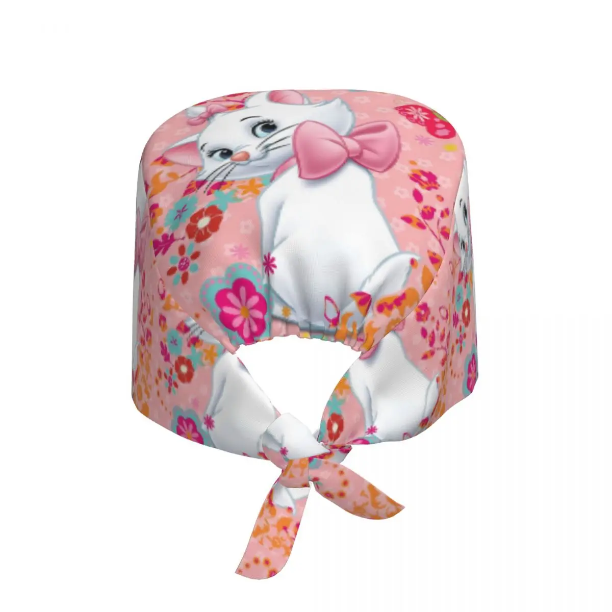 Custom M-Marie Cat Breathable Nursing Work Cap Surgical Scrub Caps Nursing Hair Hats Girly Work Scrubs Hat for Medical Surgical