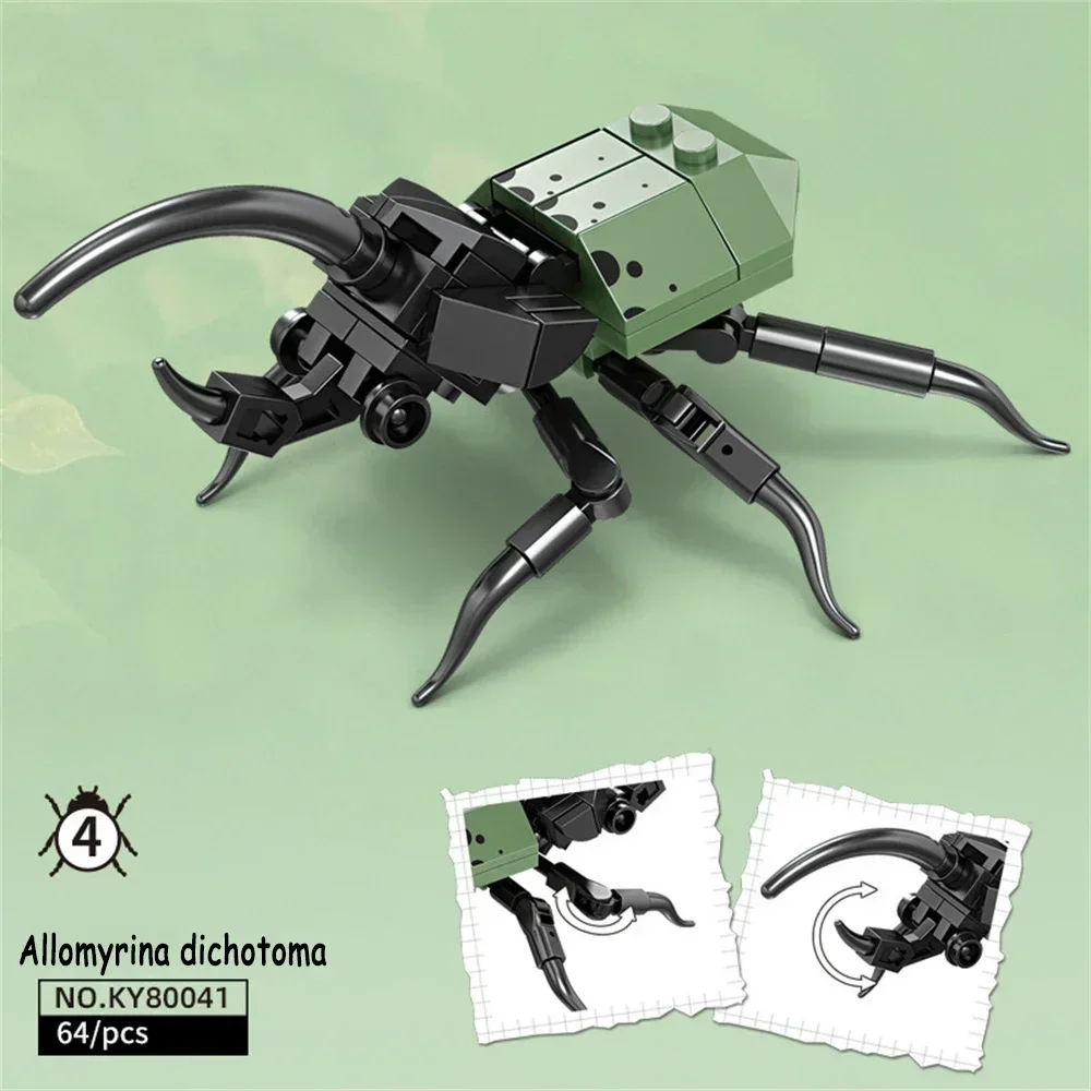 Locust Insects Bausteine-Spielzeugset – langlebiges Spiel- und Partygeschenk für Kinder, tolles Cricketblattodea mit Karabiner zum Sammeln – Detail 6