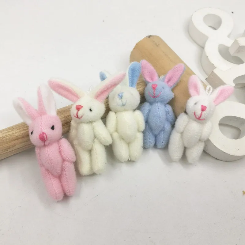 Super Mini Plush Rabbit & Bear Doll,teddy Coniglio,key Chain Bag Pendant Stuffed Toys,baby Hare Birthday Gifts Bunny Rabbits Toy