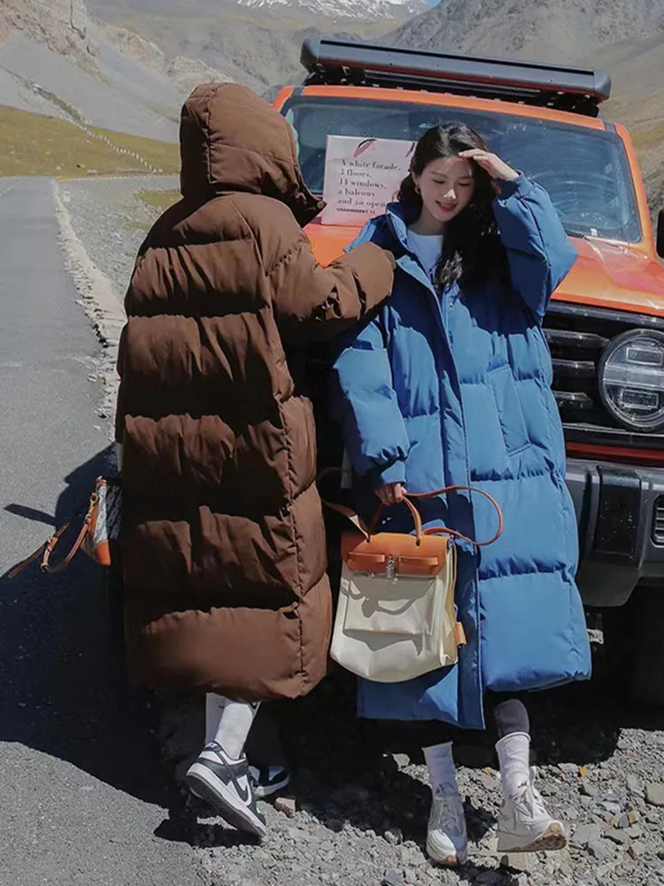 Chaqueta de plumón para mujer, Parkas cálidas, abrigos de invierno, abrigo largo, 2022