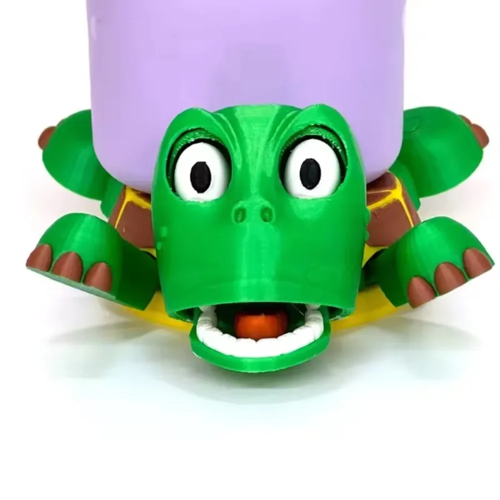 3D Printed Quirky Turtle Coaster Panicked Turtle Insulated Coaster Ornament Stress Relieve Funny Bugsy Doll Mug Base Decoration