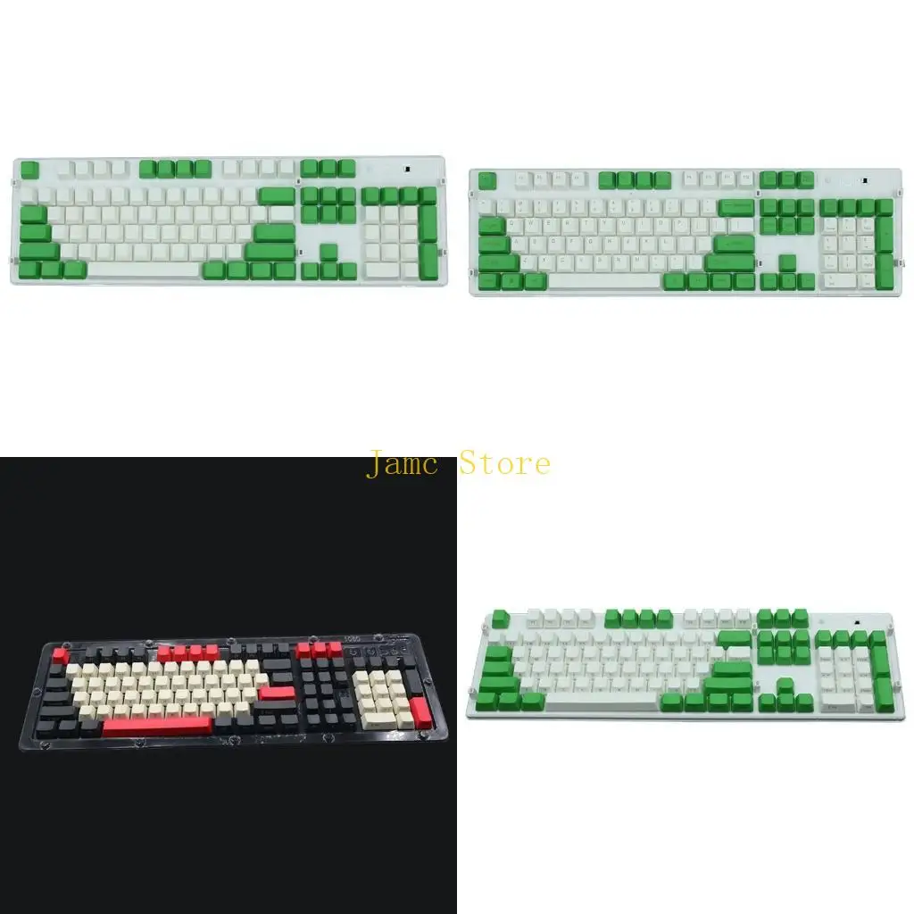 

LX0B 104 клавиши с лазерной гравировкой, соответствующие цветам, колпачки для клавиш PBT Dye-Sub для переключателя Cherry Mx