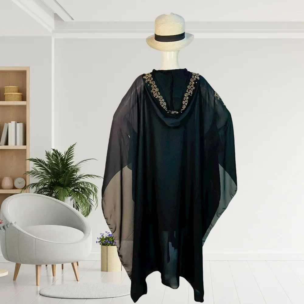 عباية أفريقية تقليدية بقلنسوة لعام 2025 للنساء فستان بوبو فاخر ملابس أفريقيا مقاس كبير رداء Dashiki أنقرة الزي