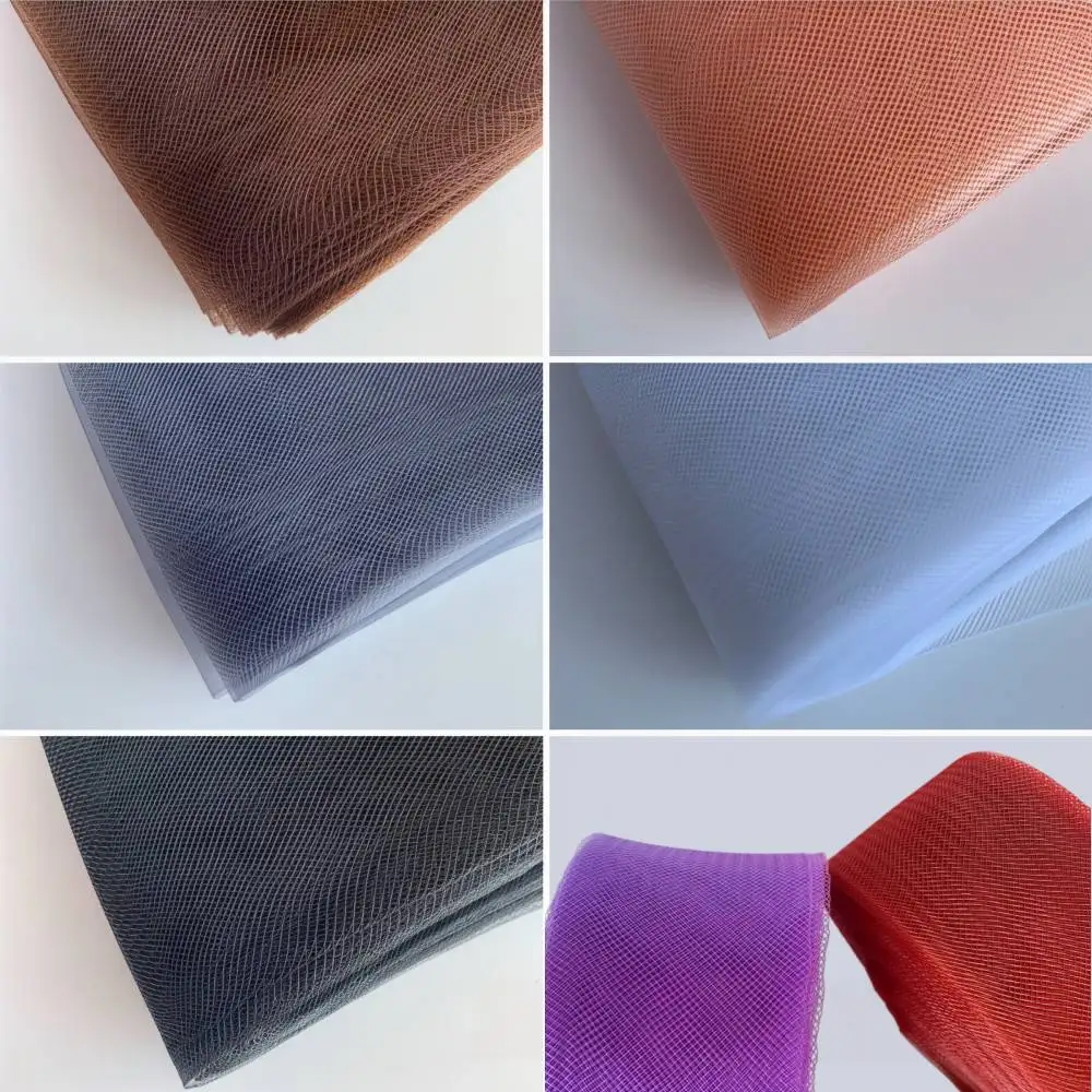 Flexible Polyester Crinoline Horsehair Braid Flat Mesh Ribbon Trim for Boning Wedding Gown Dance Formal Dress Sewing Fascinators