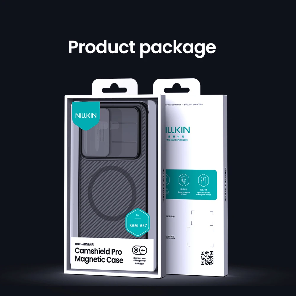 

For Samsung Galaxy A57 5G Case NILLKIN Case Magnetic Camshield Case Lens Protection With Magnetic Suction Function Translucent