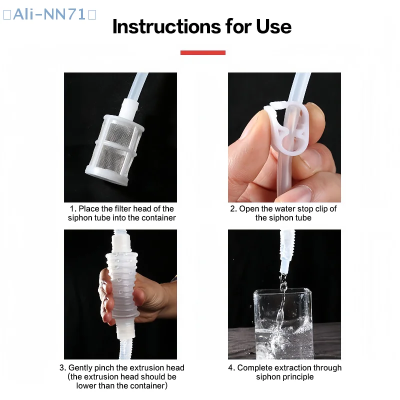 【NN71】2M/2.5M Semi-automatic Home Brew Syphon Pack For Wine Making Hand Knead Siphon Filter Food Grade Tube Transparent