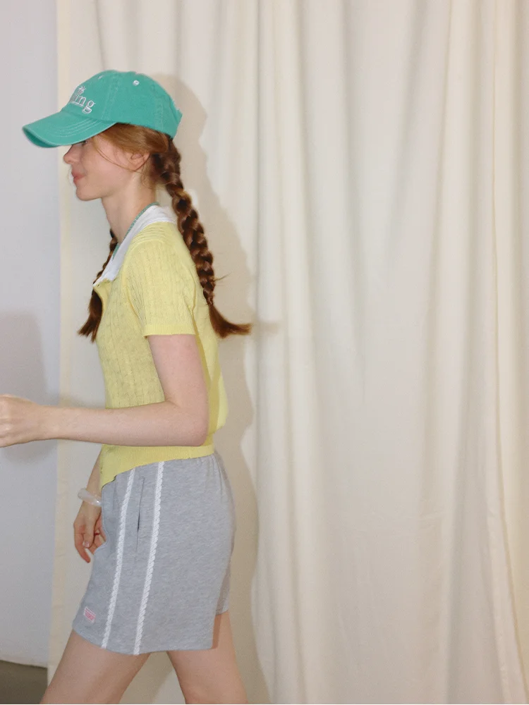 

Женские летние повседневные шорты Rina Berry с кружевом, удобные, свободного кроя, с высокой талией, прямые, из смесового хлопка