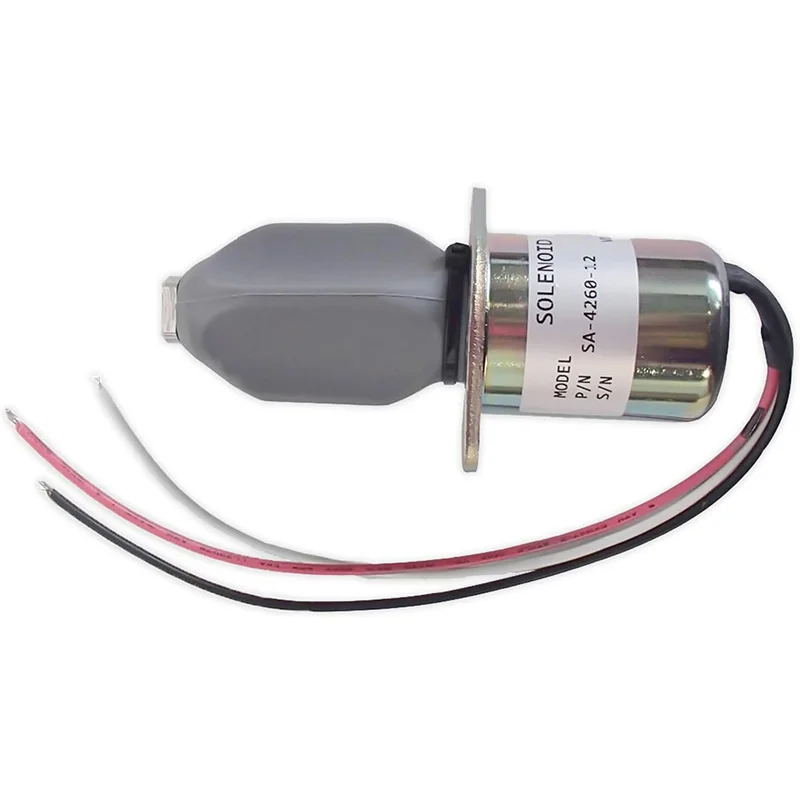 

Fuel Shutoff Solenoid SA-4260-12 SA-4260-24 1751ES for Kubota 3A 70 & 82mm Series Engines 12V