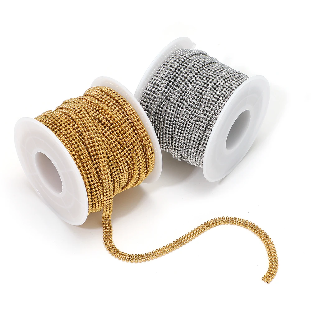 

1-метровые не выцветающие шариковые бусины из нержавеющей стали, цепочки шириной 4,5 мм для изготовления ювелирных изделий своими руками, ожерелье, браслет, принадлежности для одежды