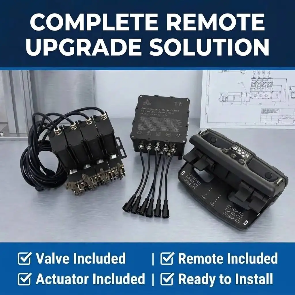 Remote 4-Servo Motor Control System for Hydraulic Machinery General-Purpose Remote Control System for Various Equipment