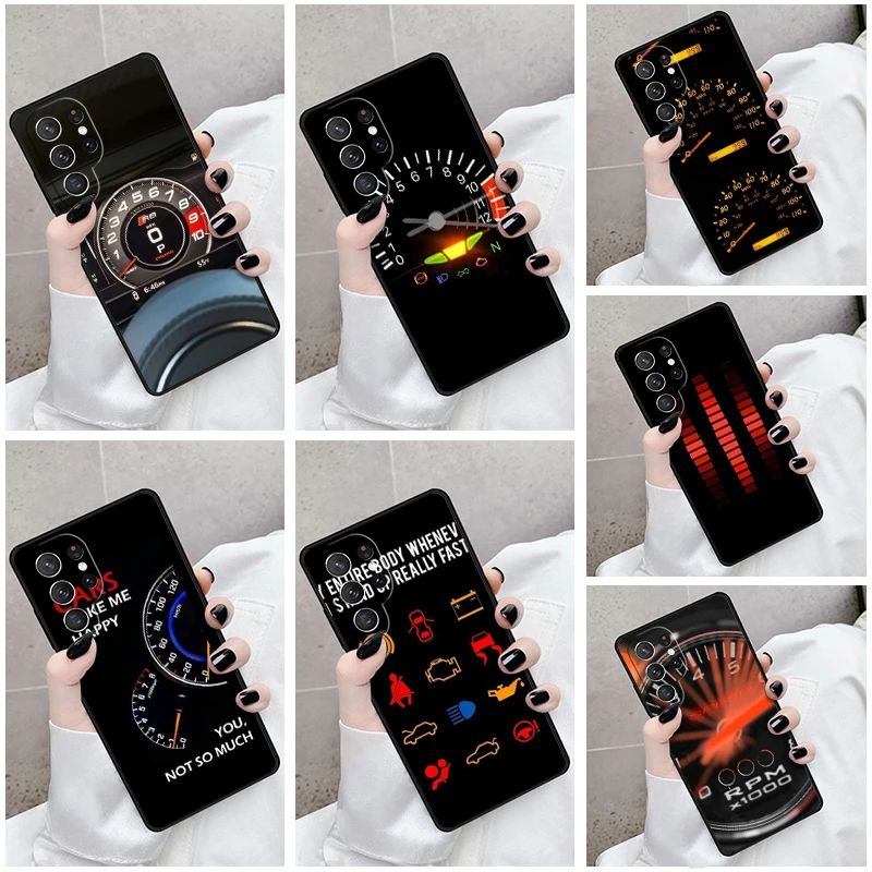 

Phone Case For Samsung Galaxy S24 S25 S23 S21fe S22 Ultra Plus Note 10 20 Cover Car Dashboard Graphic