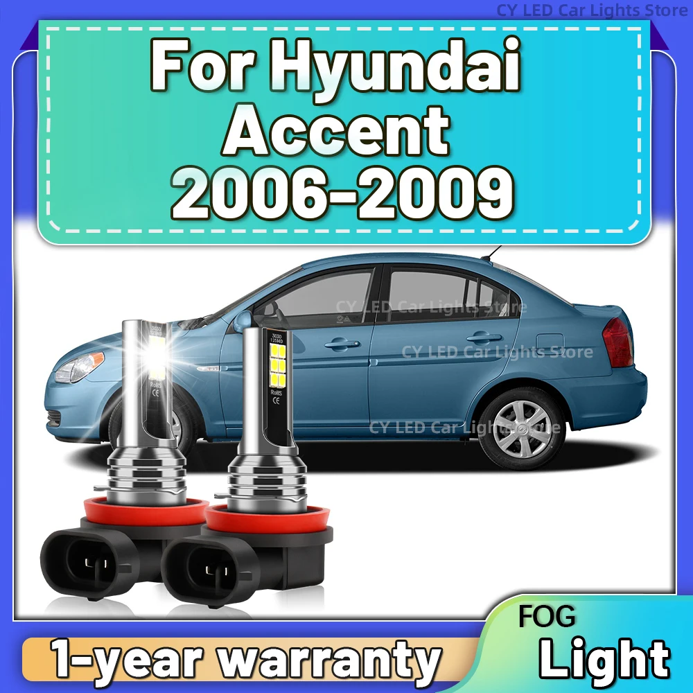 LED 16000LM 150W Canbus H11 Headlamp Car Fog Light Bulbs Head Light Plug and Play For Hyundai Accent 2006 2007 2008 2009