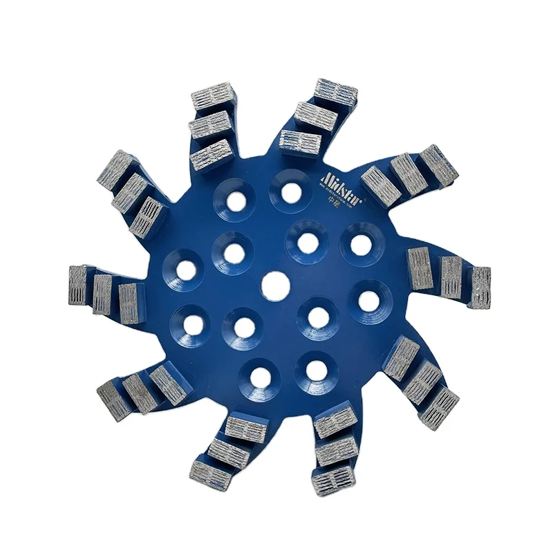 Efficently 10 Inch Arix Segment Diamond Grinding Plate Cup Wheel Concrete For Floor Polishing