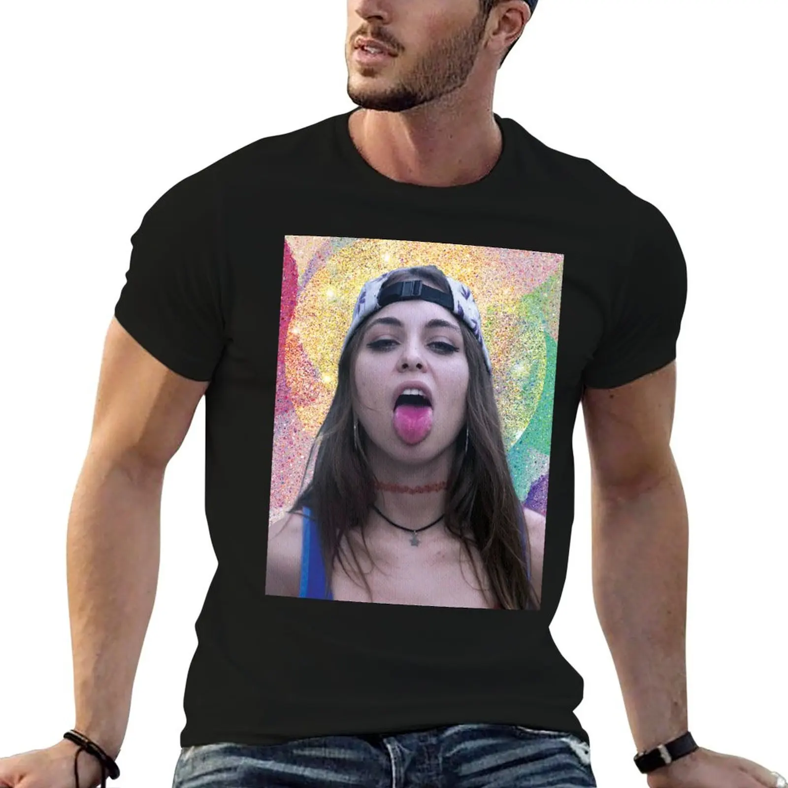 riley reid T-Shirt sweat Blouse slim fit t shirts for men