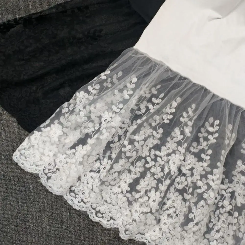 Sottogonna in pizzo floreale scivola 70 cm sottogonna in rete antiriflesso scivola abito streetwear fodera cheongsam sottoveste donna femminile