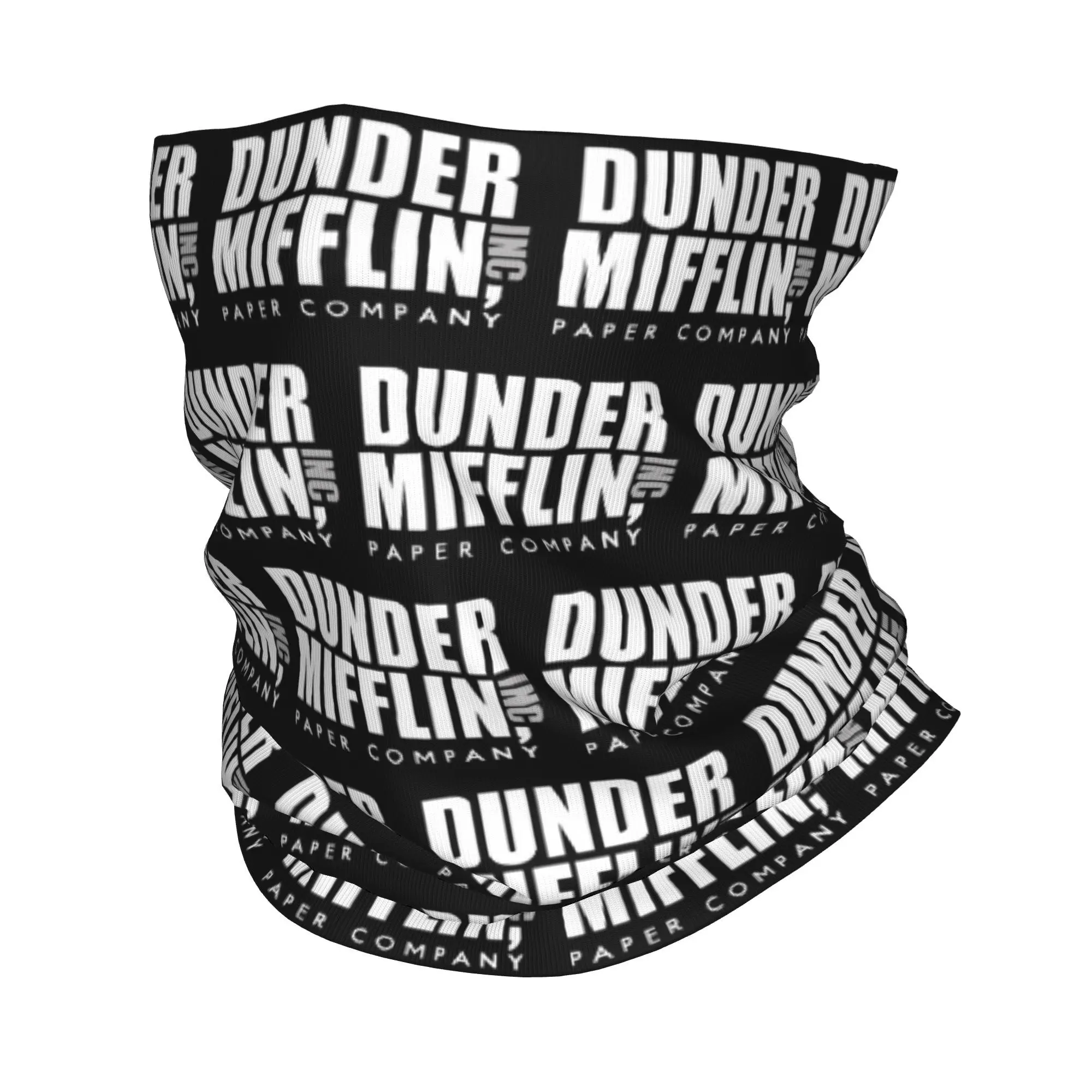 Dunder Mifflin Logo Bandana Halsbeenkap Bedrukte gezichtssjaal Multifunctioneel hoofddeksel Hardlopen Unisex Volwassen Winddicht