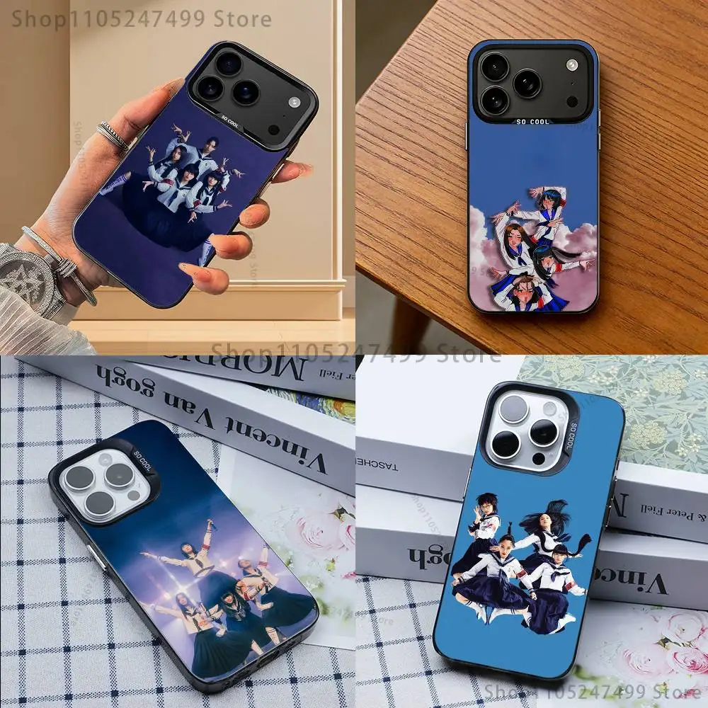 

Atarashii Gakko Phone Case For iPhone 17,16,15,14,13,12,11,Pro,Max,Plus,Mini,XS,SE Anti Fall Black Matte Hard Bumper