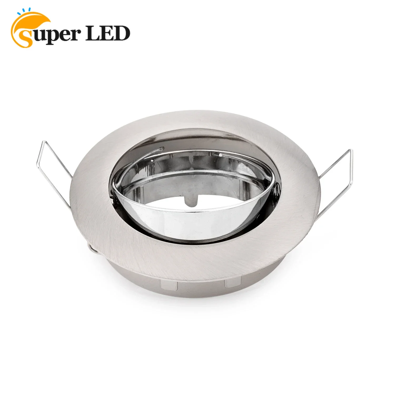 LED Eyeball Casing Lamp Holder Spotlight Recessed Eyeball Downlight Casing Lighting Ceiling Lamp Chrome/Nickel Casing