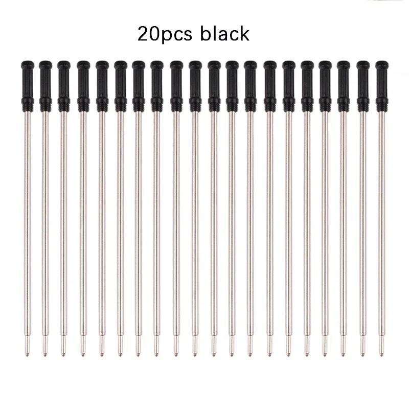 20 Stück/Set 11,6cm Spezielle Metall-Stiftminen für Rollerkugelschreiber 0,5mm Kugelschreiberminen Unterschriftenstift-Nachfüllungen Büro- und Schulbedarf