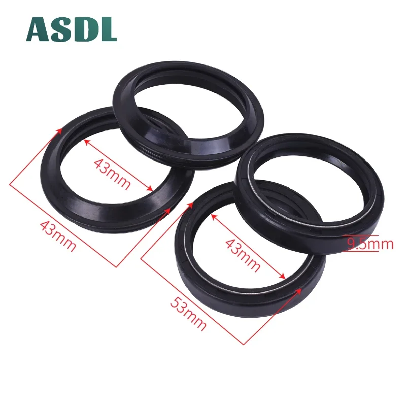 43X53X9.5 Motorcycle Front Fork Oil Seal 43x53 Dust Cover Lip for KT/M 85 105 250 300 350 400 Duke 125 200 390 640 43 53 9.5