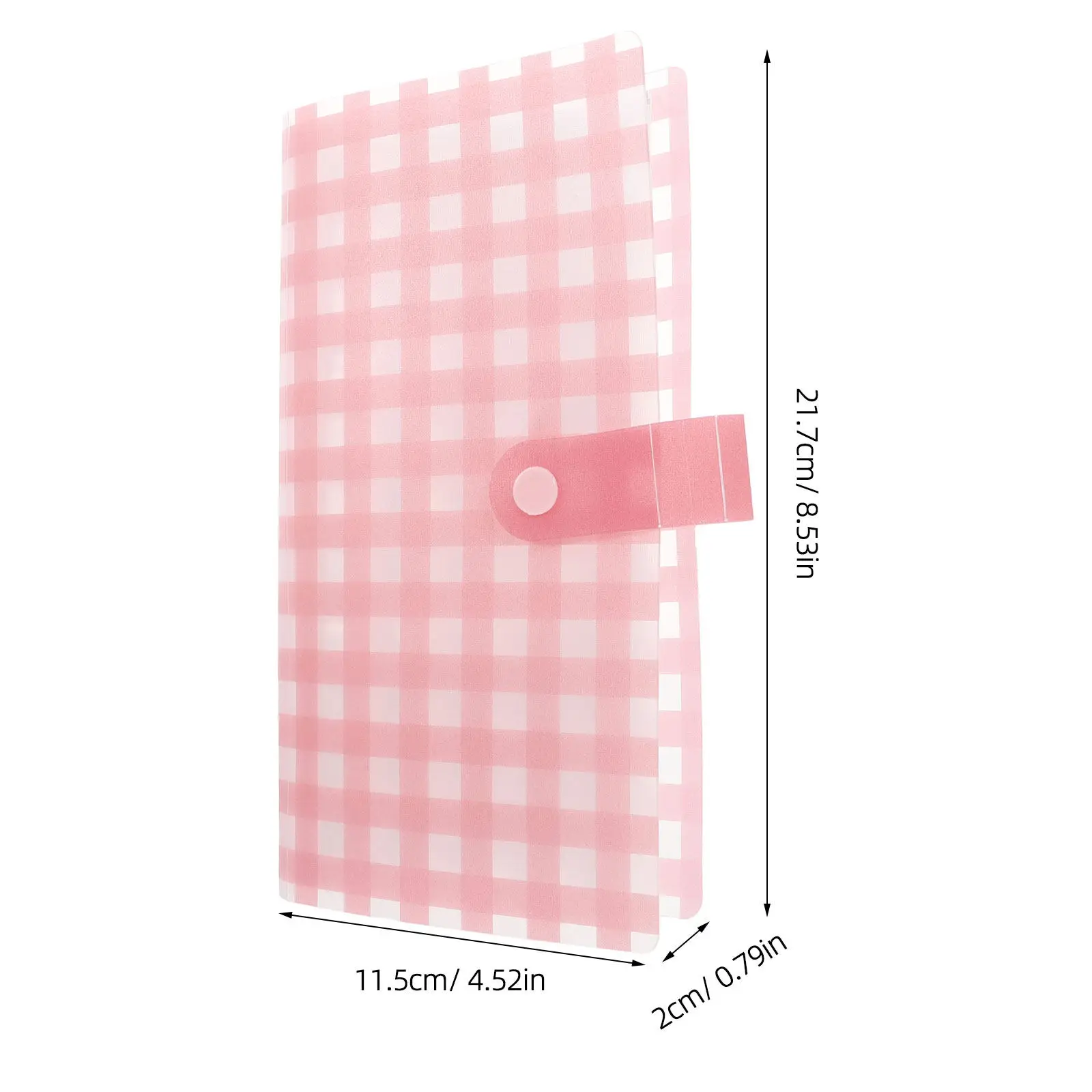 240 Slot Frosted Business Card Album Cartoon Grid Pattern Compact Portable Card Holder Button Lock Secure Storage for Office