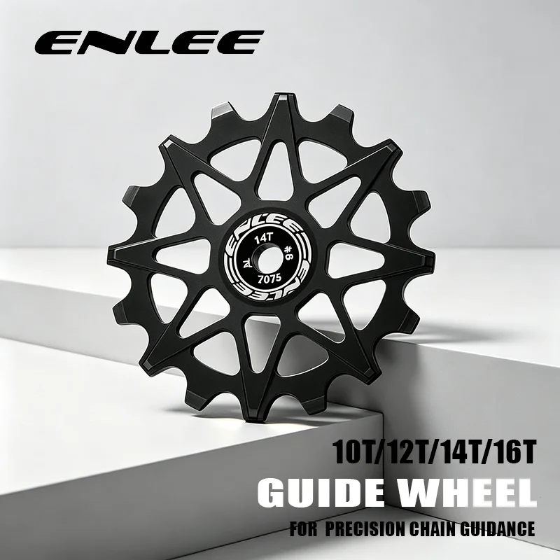 ENLEE Fahrrad-Führungsrad 11T 13T Aluminiumlegierung Schaltwerk-Umlenkrolle Verschleißfestes Stabiles Umlenkrolle Fahrradzubehör
