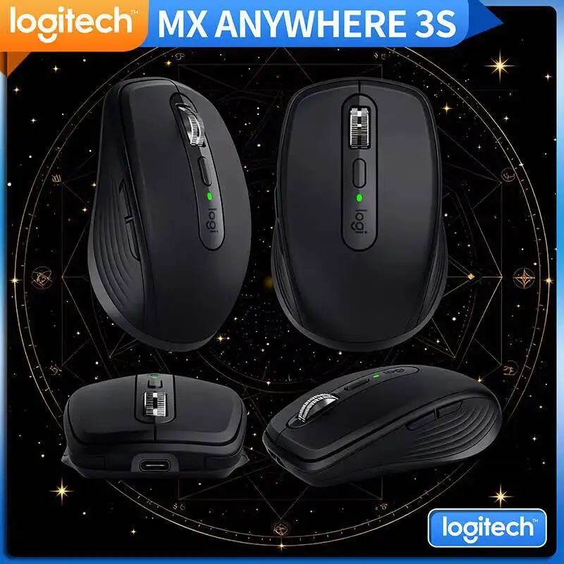 

Компактная мышь Logitech MX Anywhere 3S, эргономичный дизайн, перезаряжаемая, с быстрым прокруткой для портативных ПК Mac