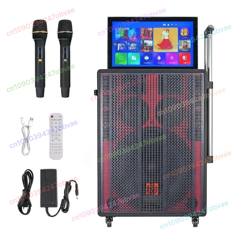 

Outdoor Karaoke Speaker with Touch Screen 20H Battery Life Smart Speaker for Outside Party & Home-use Party Speaker