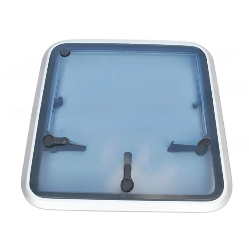 675x675mm Large Size Marine Anodized Aluminum Square Hatch with Tempered Glass for Boat Window Car Accsesories