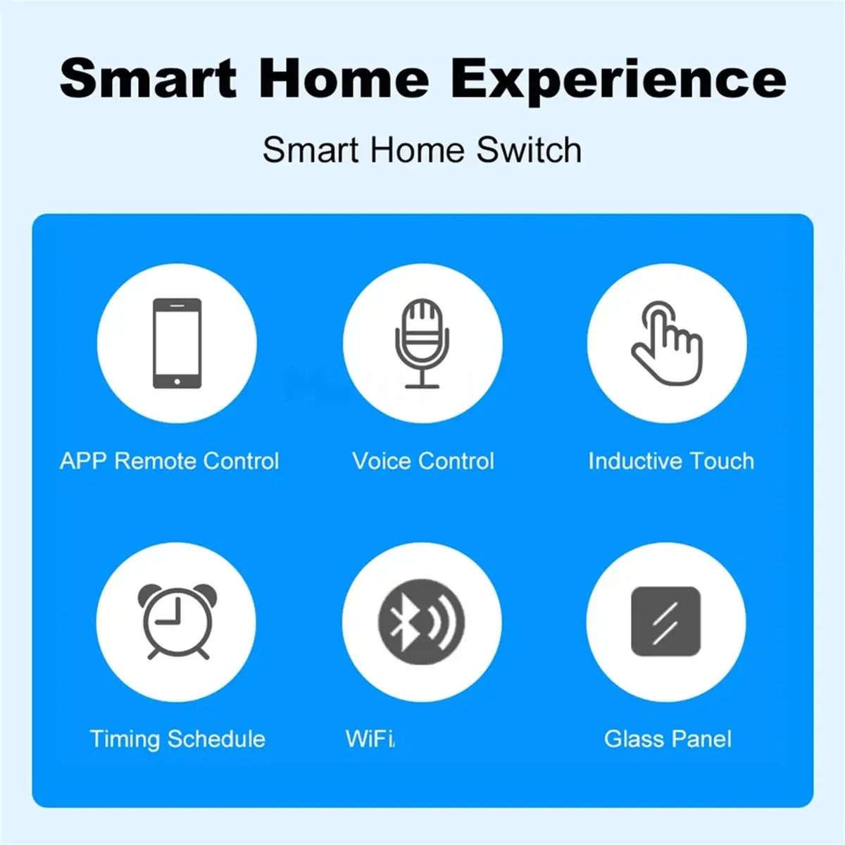 fitfit Tuya WiFi Smart Boiler Switch 40A Smart Water Heater Touch Switch with Countdown Function Voice Control-EU Black
