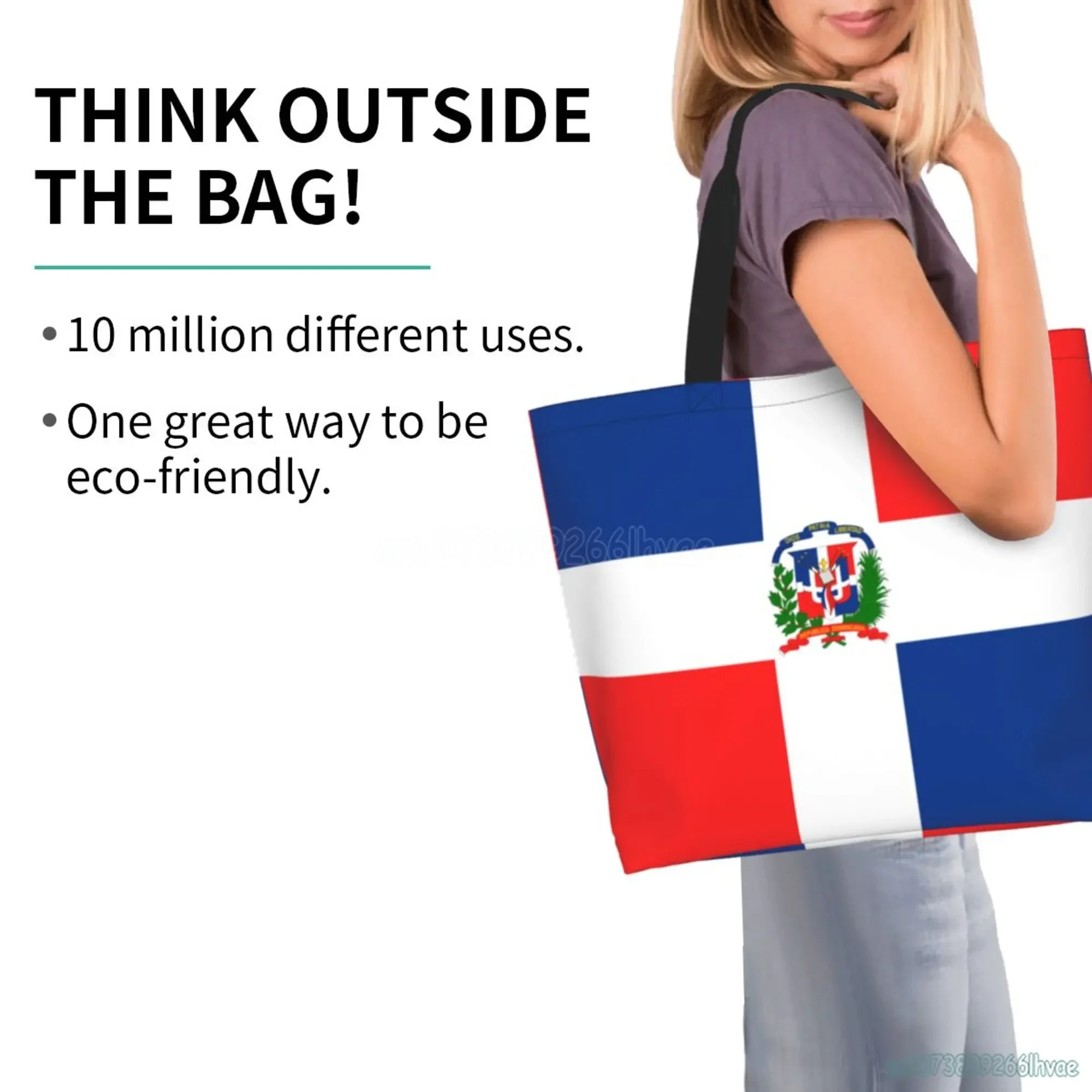 Dominican Republic Flag Women Tote Bags Shoulder Bags Large Lightweight Paneled Canvas Tote Wallets Bag for Shopping Work Travel