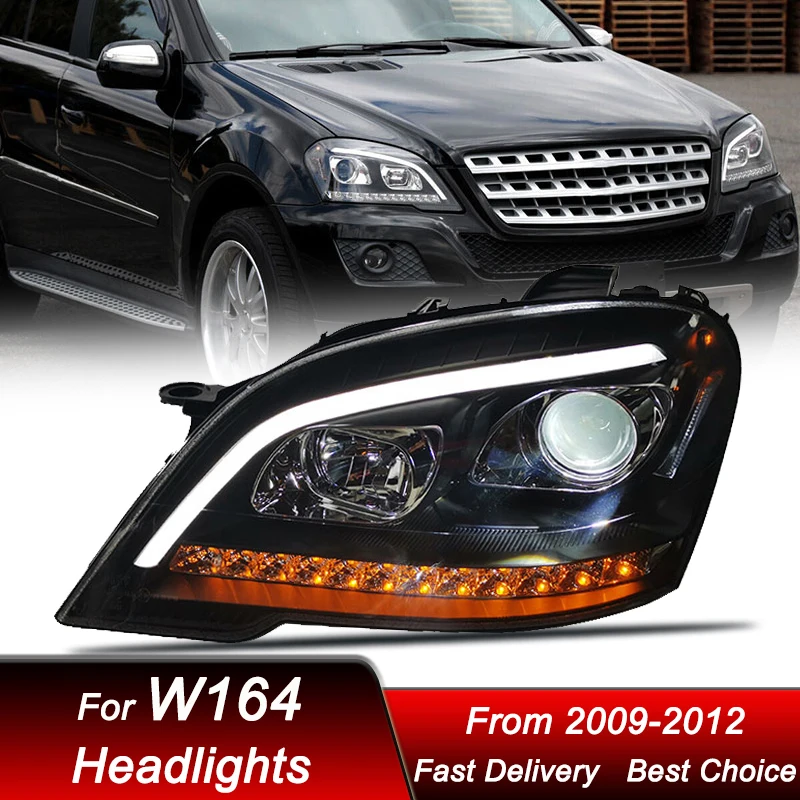 Kit aksesori lampu depan mobil LED, untuk mercedes-benz M kelas W164 ML350 500 2009-2012 baru