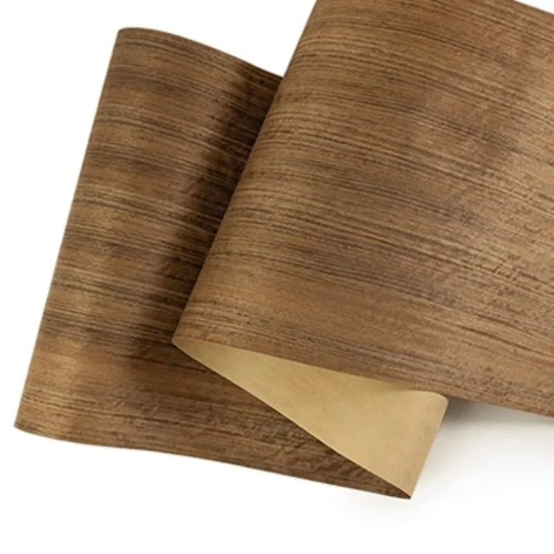 Natural Walnut Straight Grain Wood Veneer  Floor Veneer (Kraft Paper In Back) L: 2-2.5Meters/pcs Width: 58cm T: 0.25mm