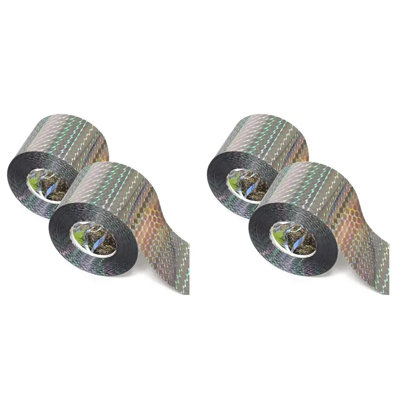 ABRE-4X Bird Repellent Tape (200M) Reflective Tape, Outdoor Bird Repellent, Double-Sided Flashing Bird Repellent Tape