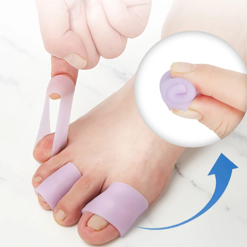 1Pcs Silicone Finger Toe Protector Chicken Eye Toe Cover Thumb Overlap Pain Relief Sleeve Cover Toe Separators Foot Care Tools ﻿