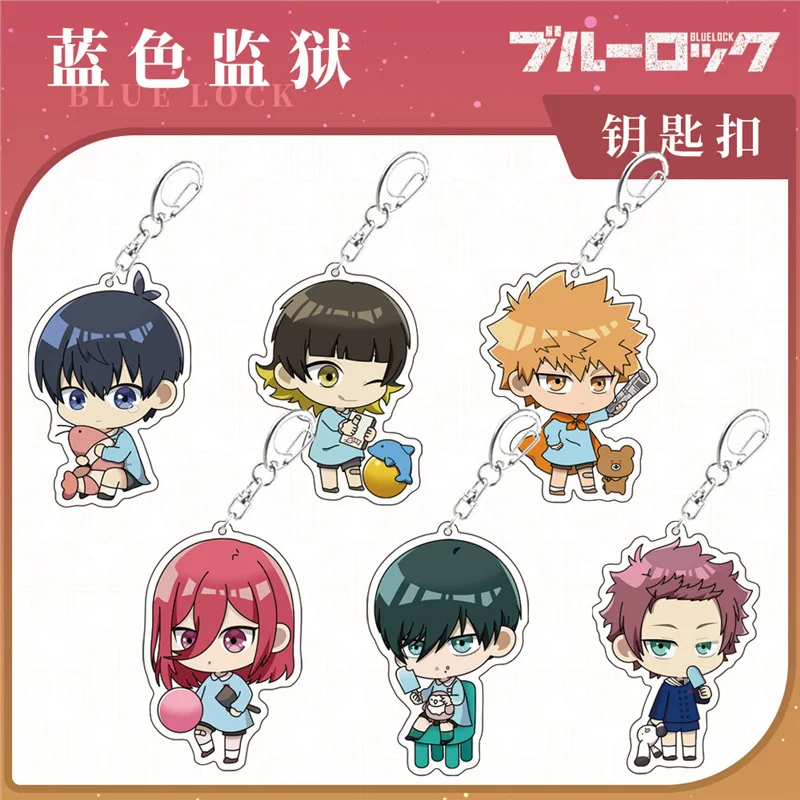

Blue Lock Peripherals Nagi Seishiro Hiori Yo Chigiri Hyoma Reo Itoshi Rin Keychain Pendant Accessories Q Version Choice Cute
