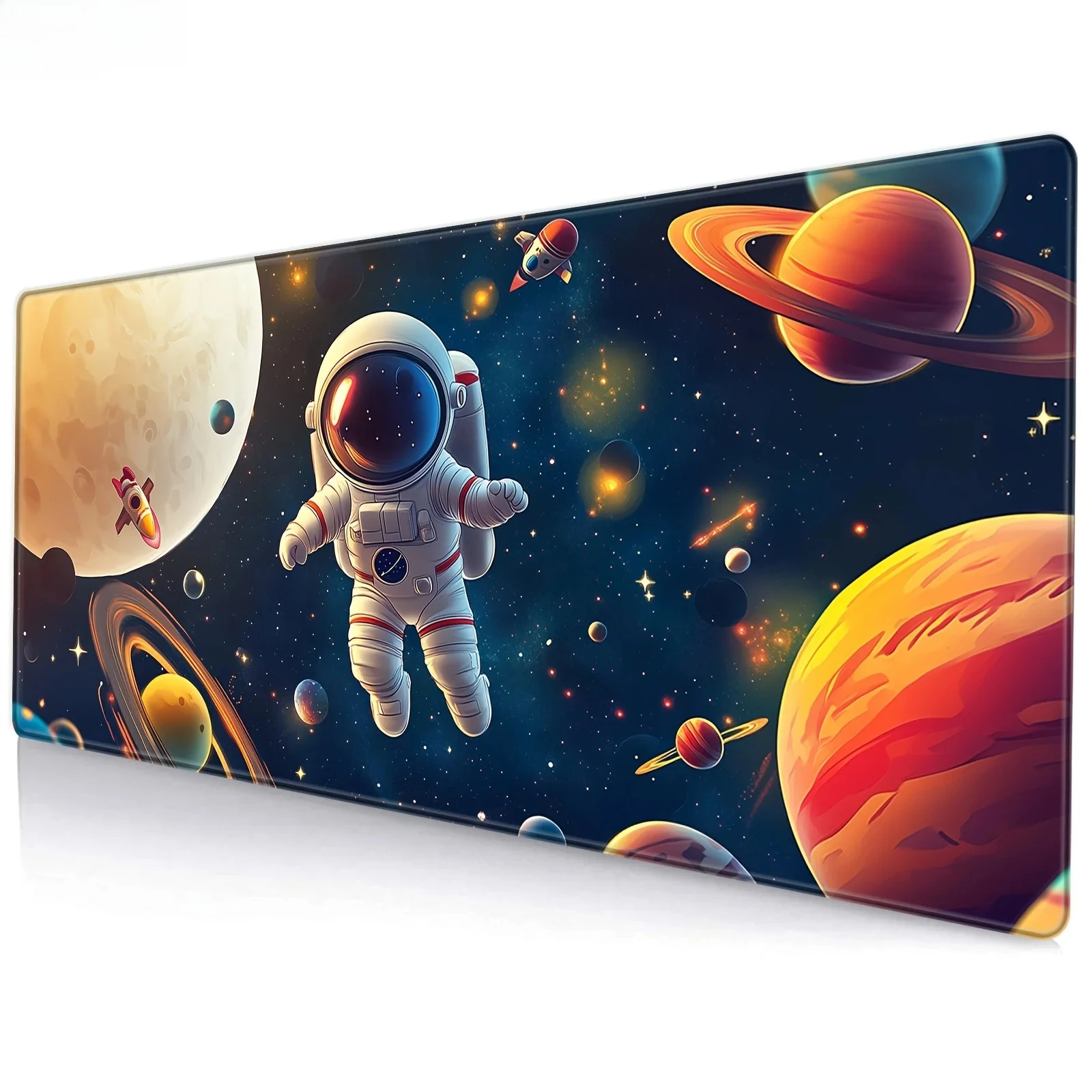 Astronaut Space Galaxy Design Mouse Pad Large Computer Office Table Mat Rubber Anti Slip Gaming Keyboard Mousepads Long Desk Mat