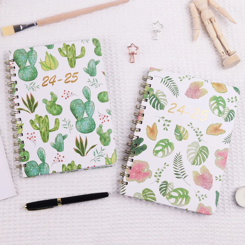 Sun Moon Week Minimalist Creative Plan Notebook Double Loop Page Flip Strap Design Diary Notebook