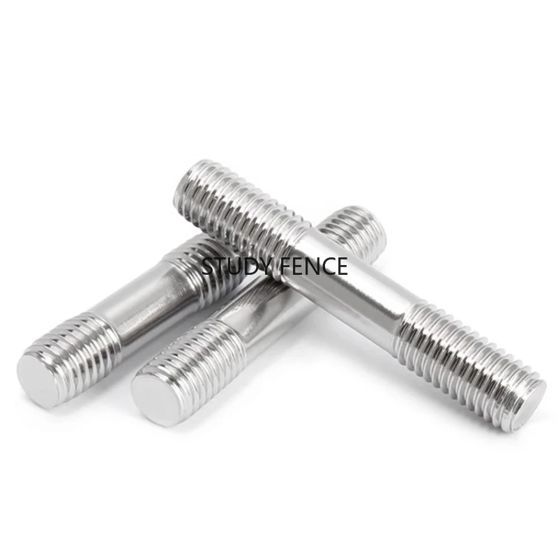 20pcs 304 Stainless Steel Double Headed Bolt Double Headed Screw Rod M3M4M5 Household Fasteners Hardware Accessories Bolts