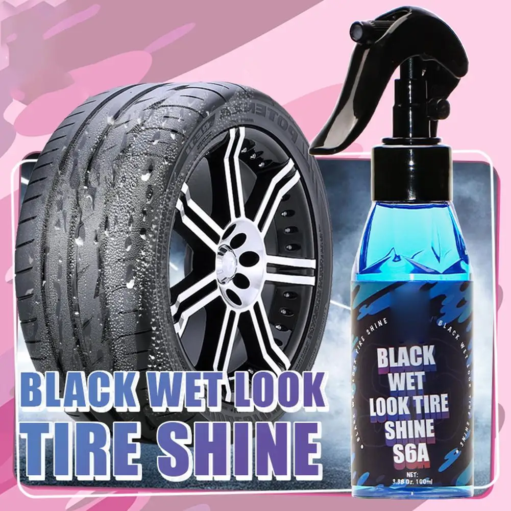 

100ML Tyre Gloss Tire Coating Spray Hydrophobic Sealant Wax For Car Wheel Auto Care Re-black Shine Chemistry Filler O1T2